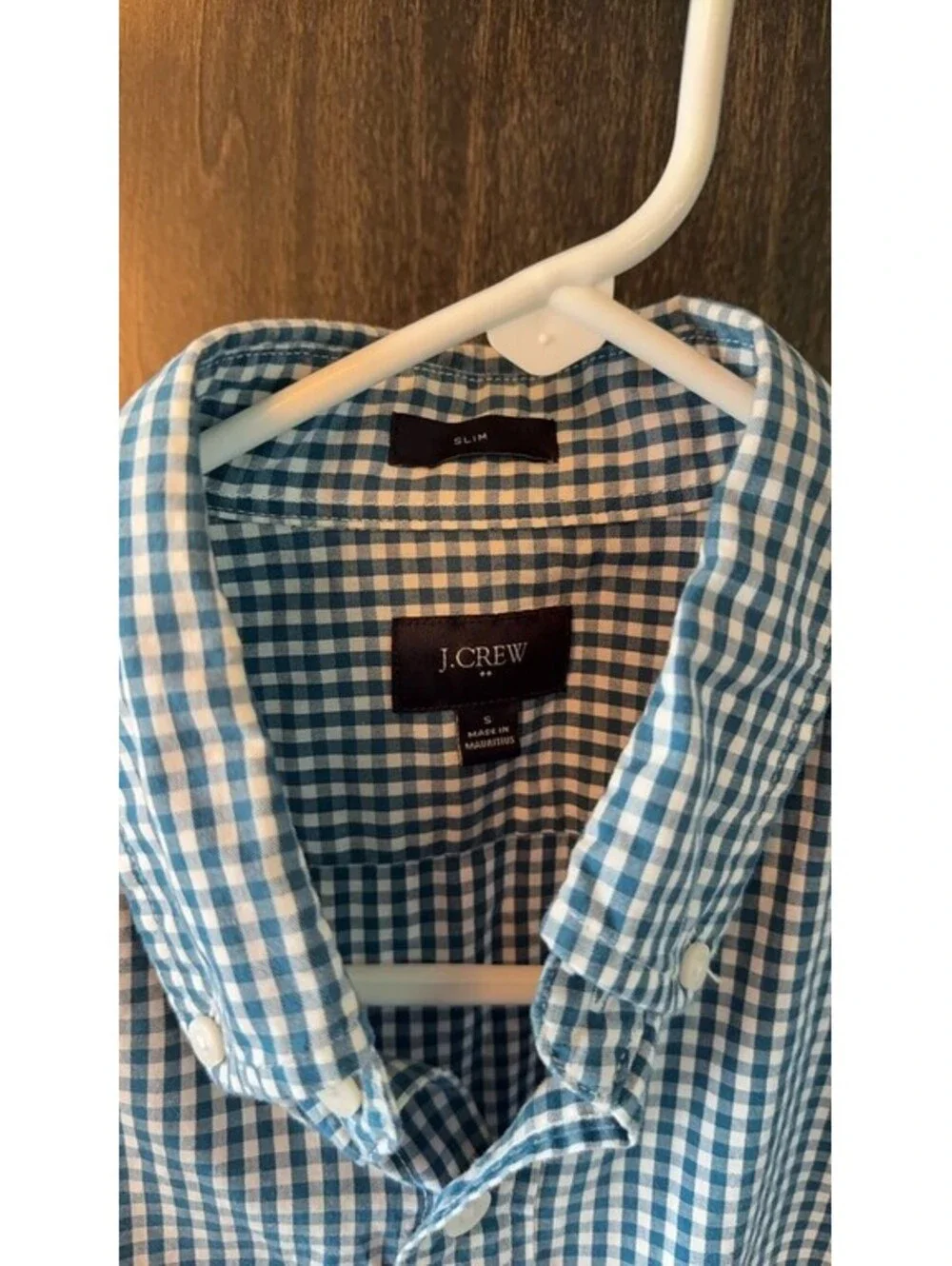 J.Crew Slim Fit Gingham Button-Down Shirt 0084